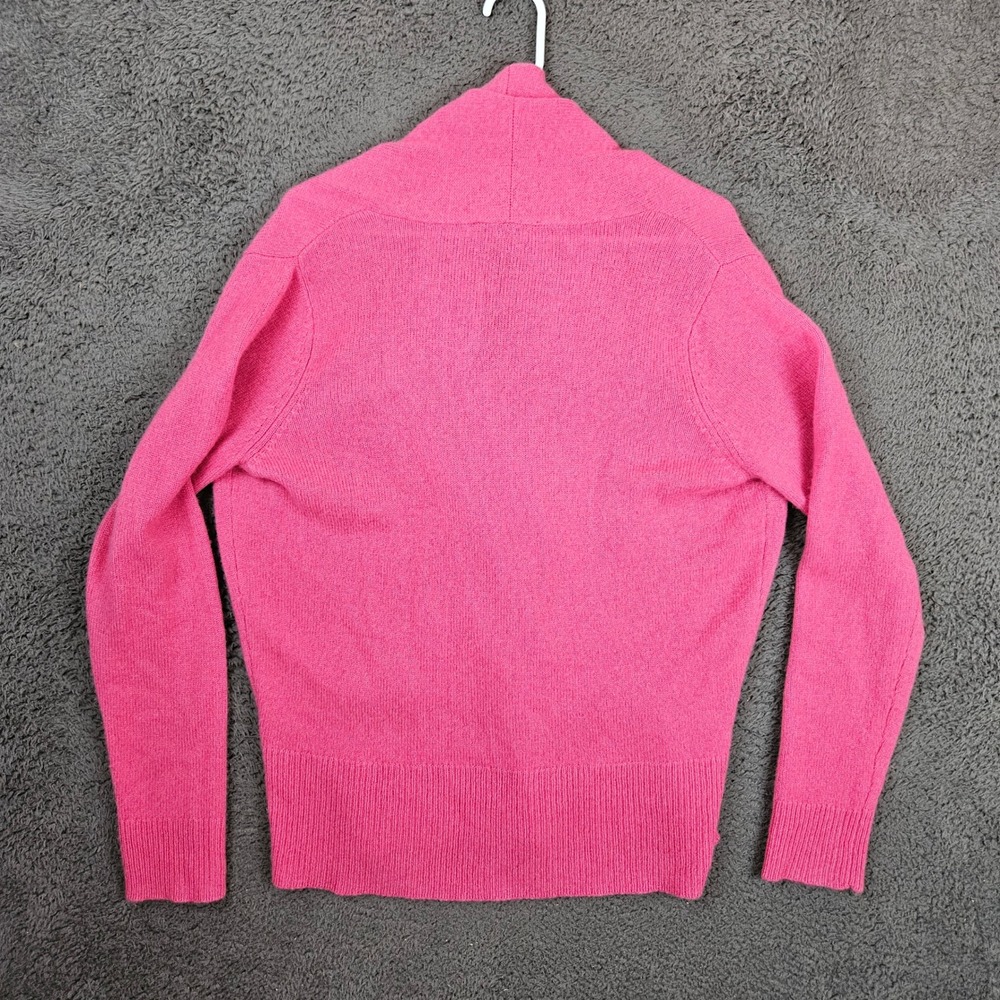 Ann Taylor Womens Large Pink 100% Cashmere Surplice Shawl Collar Sweater - Picture 7 of 8